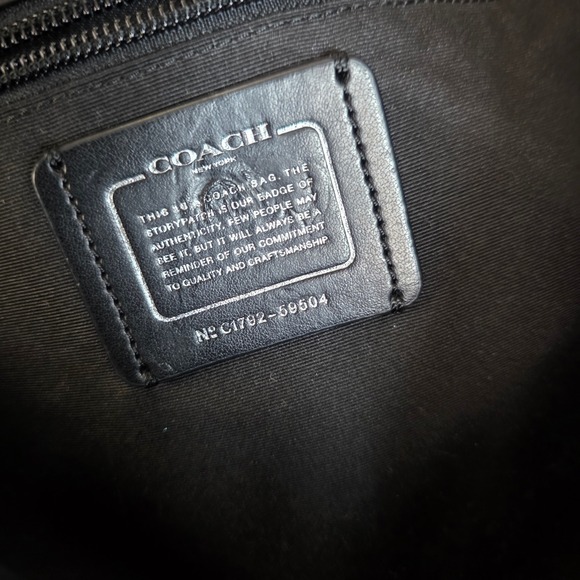 Coach Market Tote Star Rivet Leather Studded Shoulder Bag 59504 Graphite Gray - Picture 11 of 16